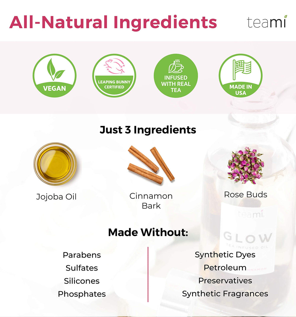 Teami Glow packaging highlights vegan and cruelty-free claims
