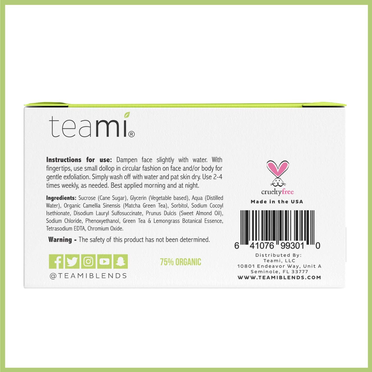 Teami usa-lab-handmade-facial-scrub reflects small-batch quality and care.