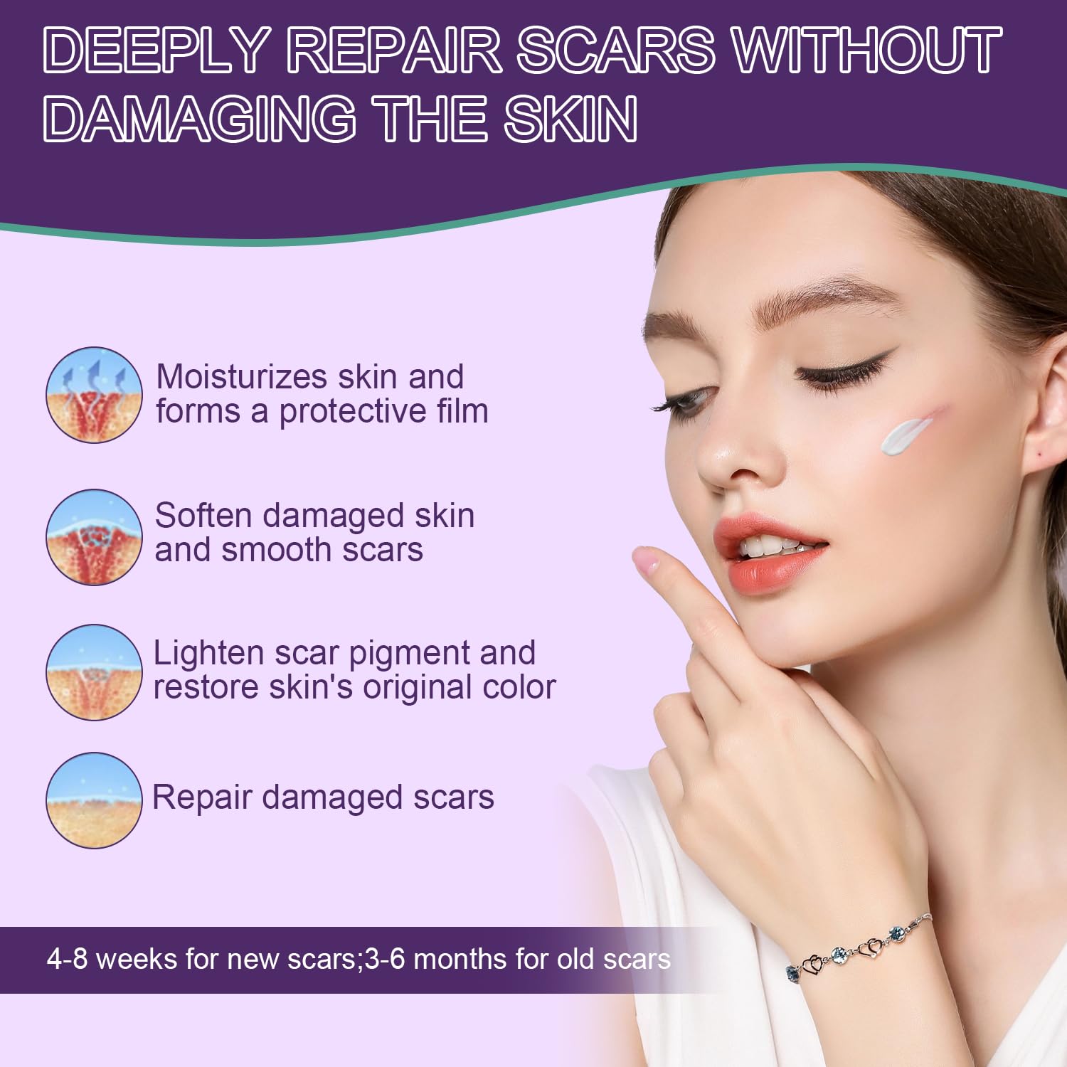 Tearich silicone scar cream moisturizes scar tissue for a smoother look