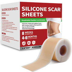Tearich silicone scar tape roll shows flexible, skin-friendly coverage for scar care.