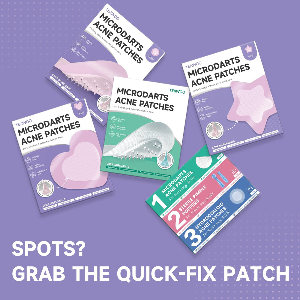TEAWOO patch covers chin or forehead for early blemishes.