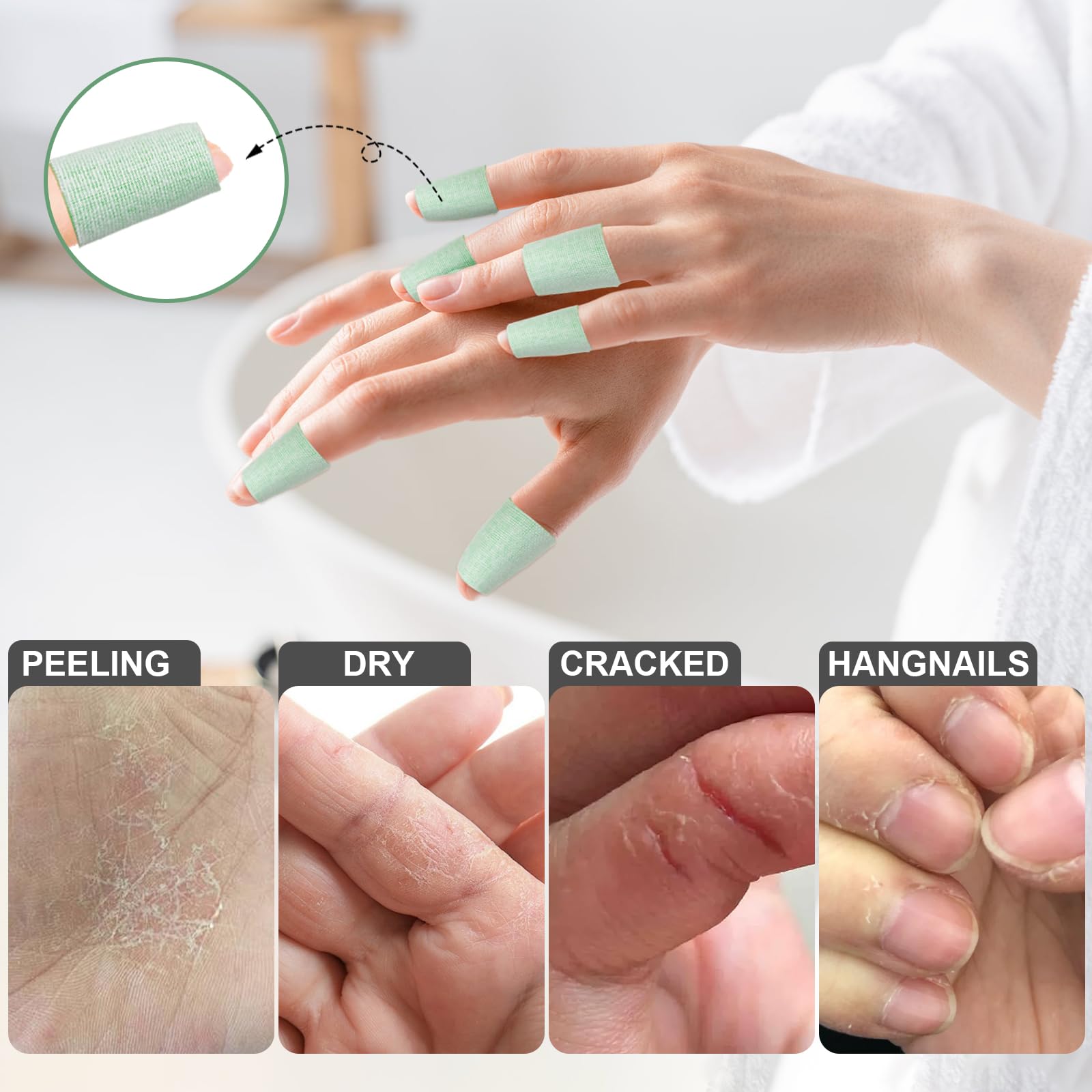 TEAWOO Hand protection patches adhesive—strong hold during daily tasks to prevent irritation