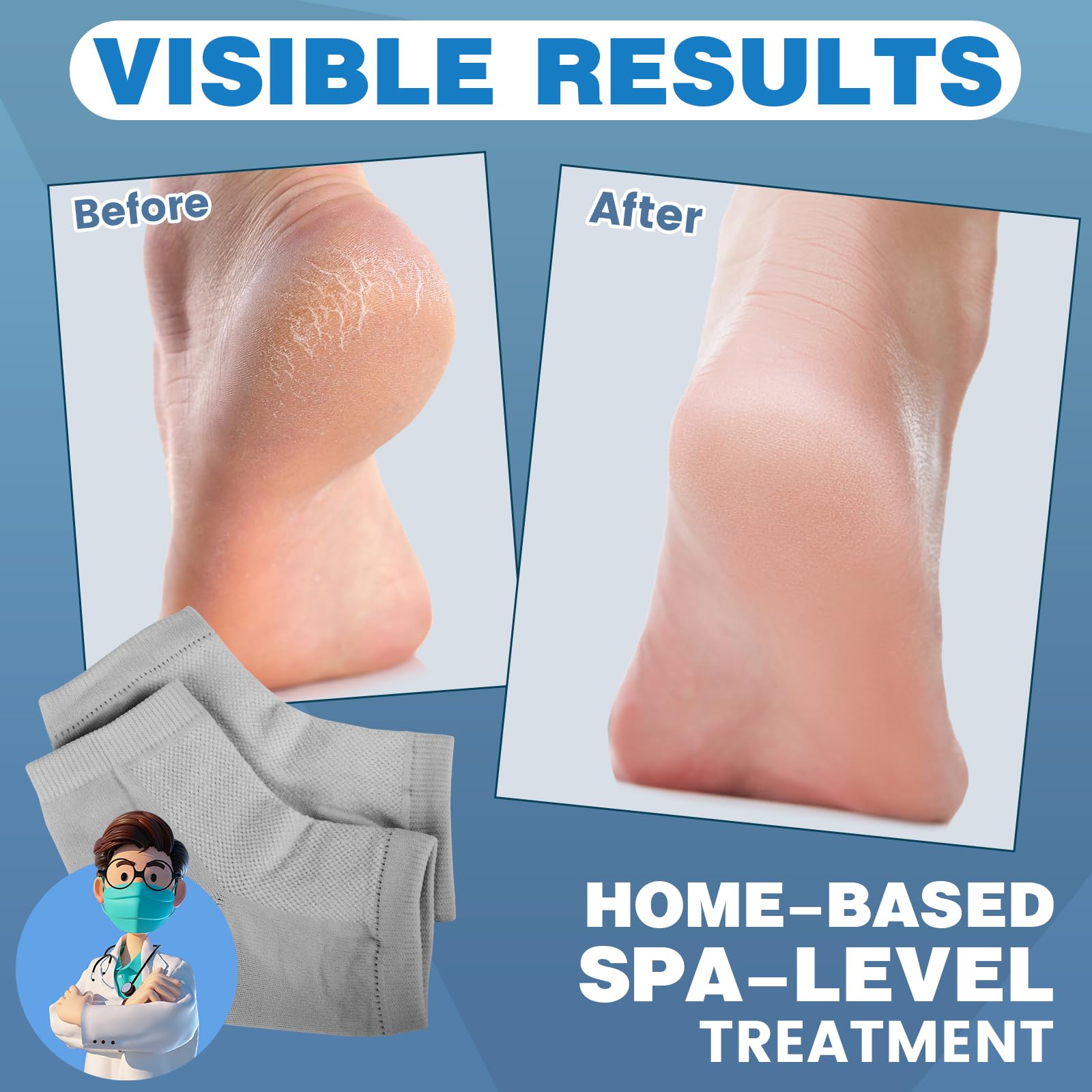 TEAWOO toeless heel socks worn on foot providing discreet hydration.