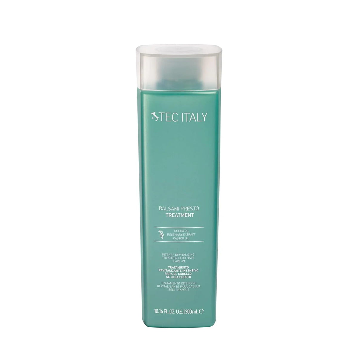 Tec Italy Balsami Presto bottle pour delivers quick hydration for easy detangling