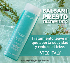 Tec Italy Balsami Presto hair shine after use for smooth, radiant strands