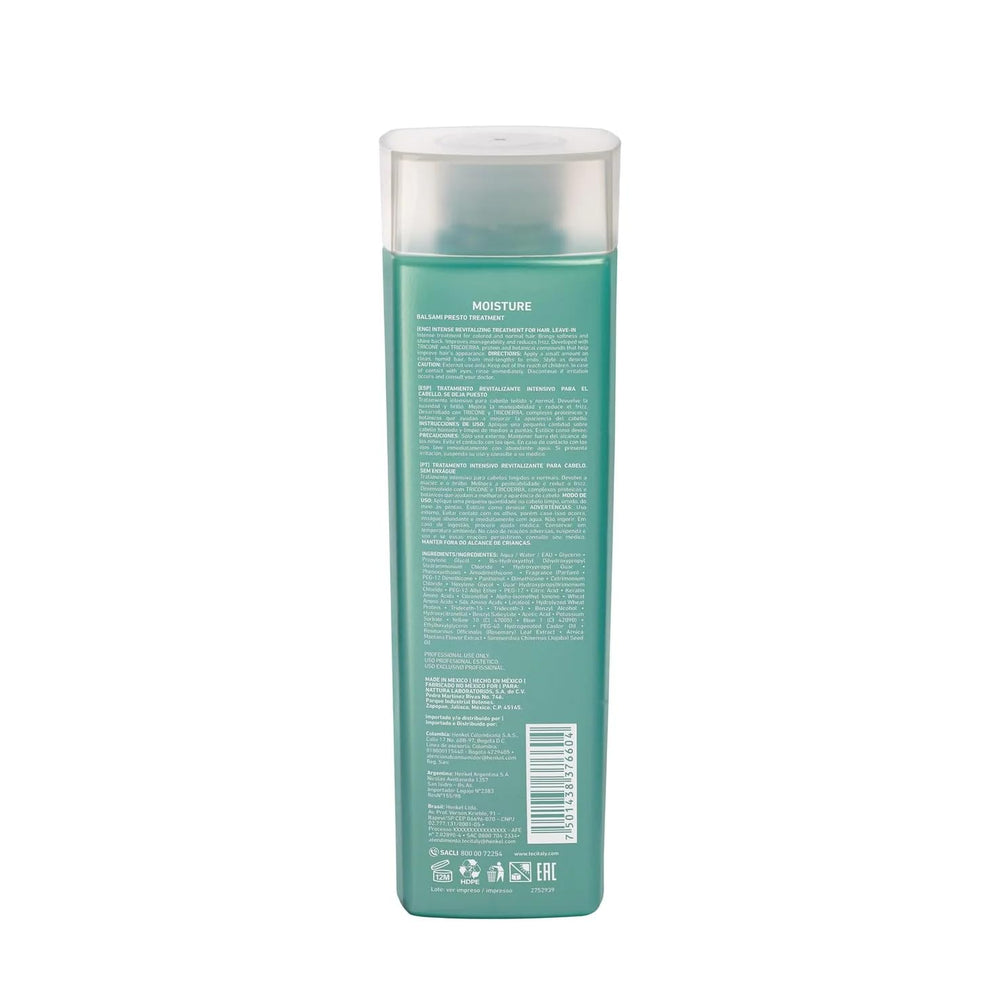 Tec Italy Balsami Presto leave-in application provides lightweight nourishment and smoothness