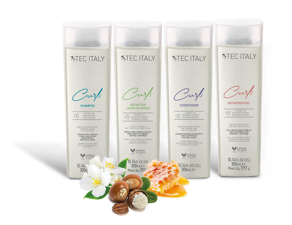 Soft, hydrated waves after use of Tec Italy Curls Leave-In Cream.