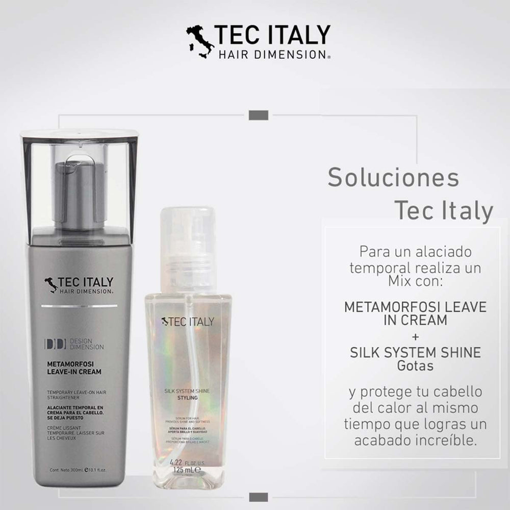 Tec Italy hair thermal protection visual emphasizes styling safety for treated hair.