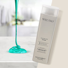 Tec Italy Scultore gel enhances natural curl texture and movement.