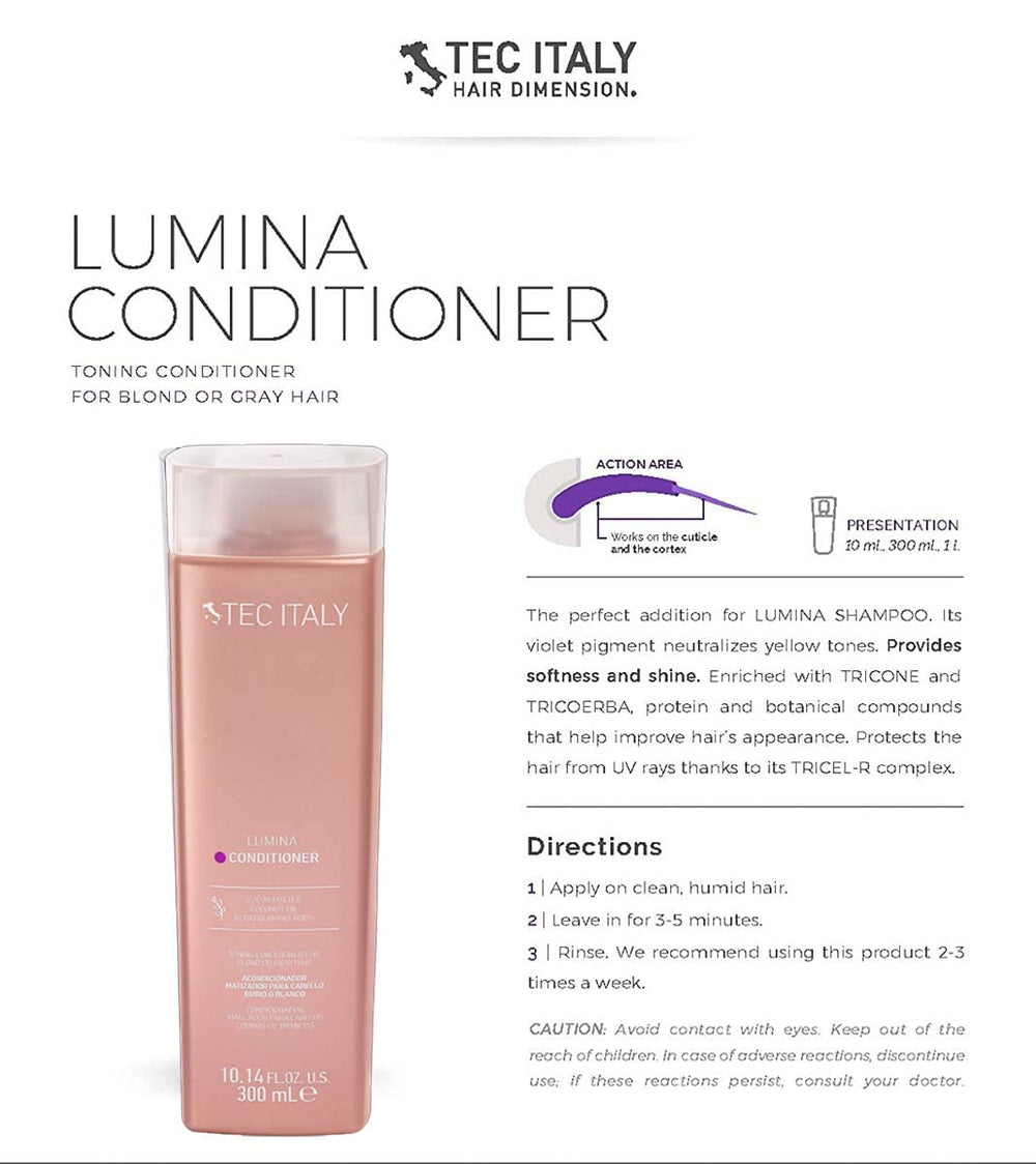 Tec Lumina display shows violet-toning benefits for peroxide hair