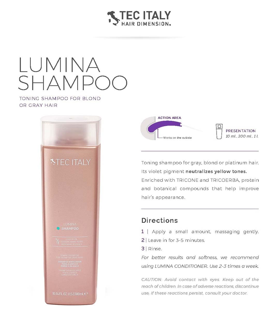 Tec Lumina bundle pack outer box highlights color-correcting care