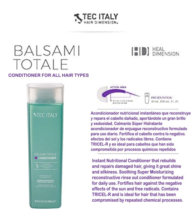 TEC protein-rich shampoo ingredients visual showing nine-protein blend
