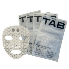 Tech Activated Beauty SilverFusion mask close-up highlighting silver-infused surface for hydration.