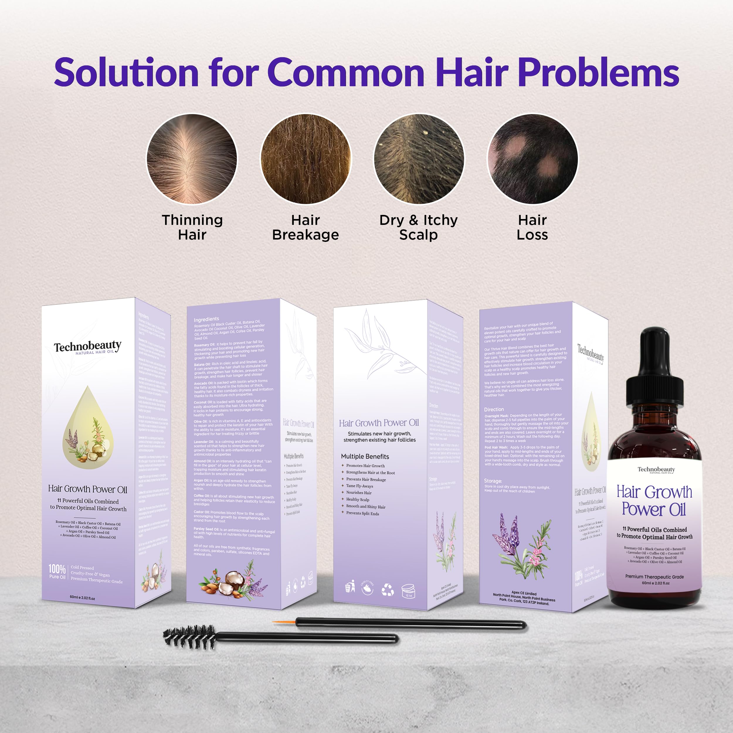 Technobeauty argan oil bottle repairs and protects from breakage