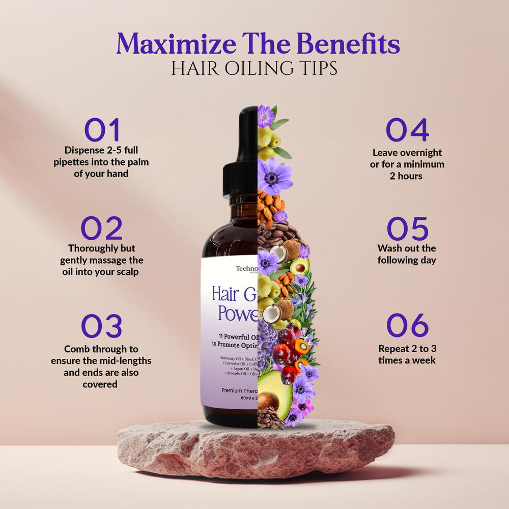 Technobeauty olive oil bottle promotes healthy scalp and shiny hair