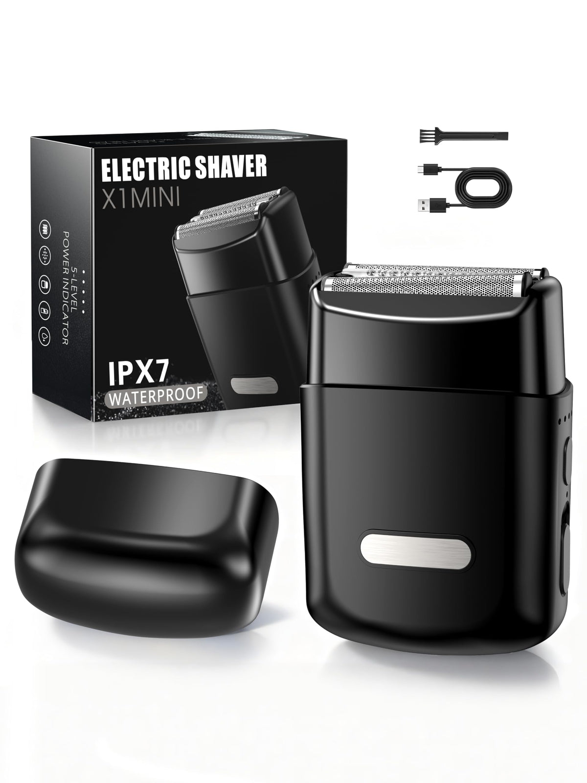 TeckyGem electric foil shaver with 3D floating blades for precise, gentle shaving