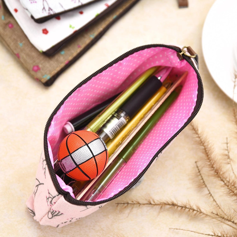 TecUnite countryside flower coin purse open for coins and cards.