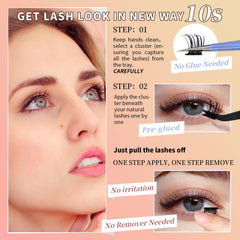 Tecxin Mix 10-12mm lash clusters offering versatile looks