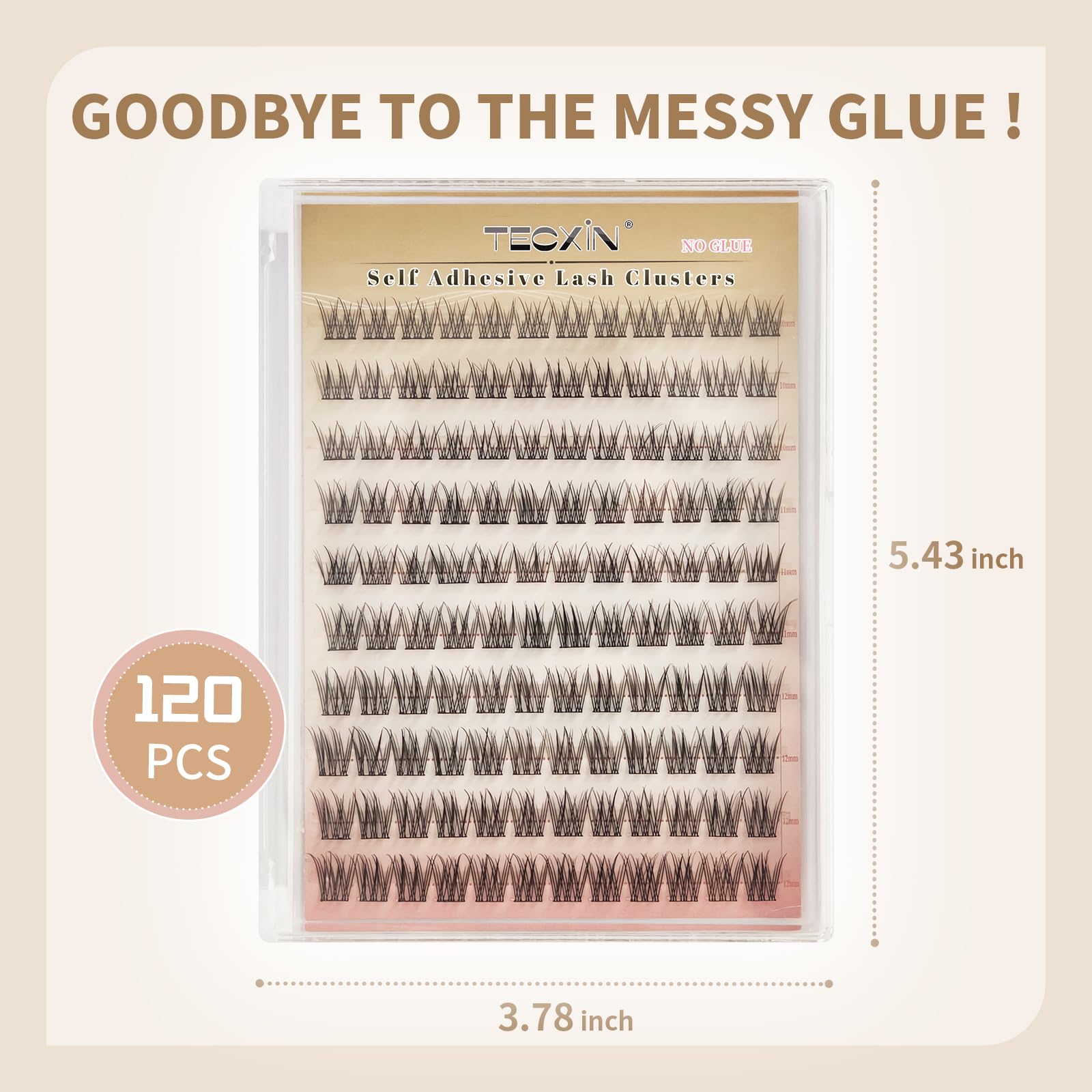 Tecxin lash clusters kit with included tweezer simplifies placement