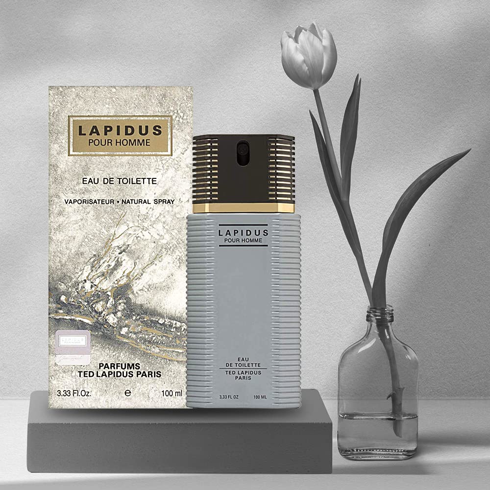 Ted Lapidus Lapidus EDT gift packaging box with refined, premium branding.