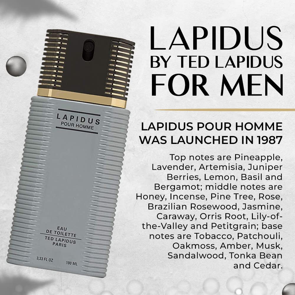 Ted Lapidus Lapidus EDT three-pack display for convenient multi-bottle use.