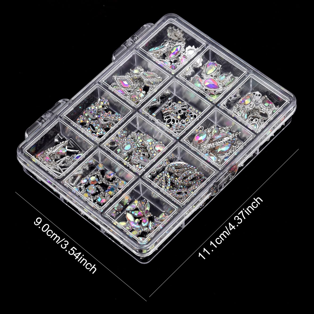 TEEKME gift-box-storage rhinestones keep gems organized for crafts