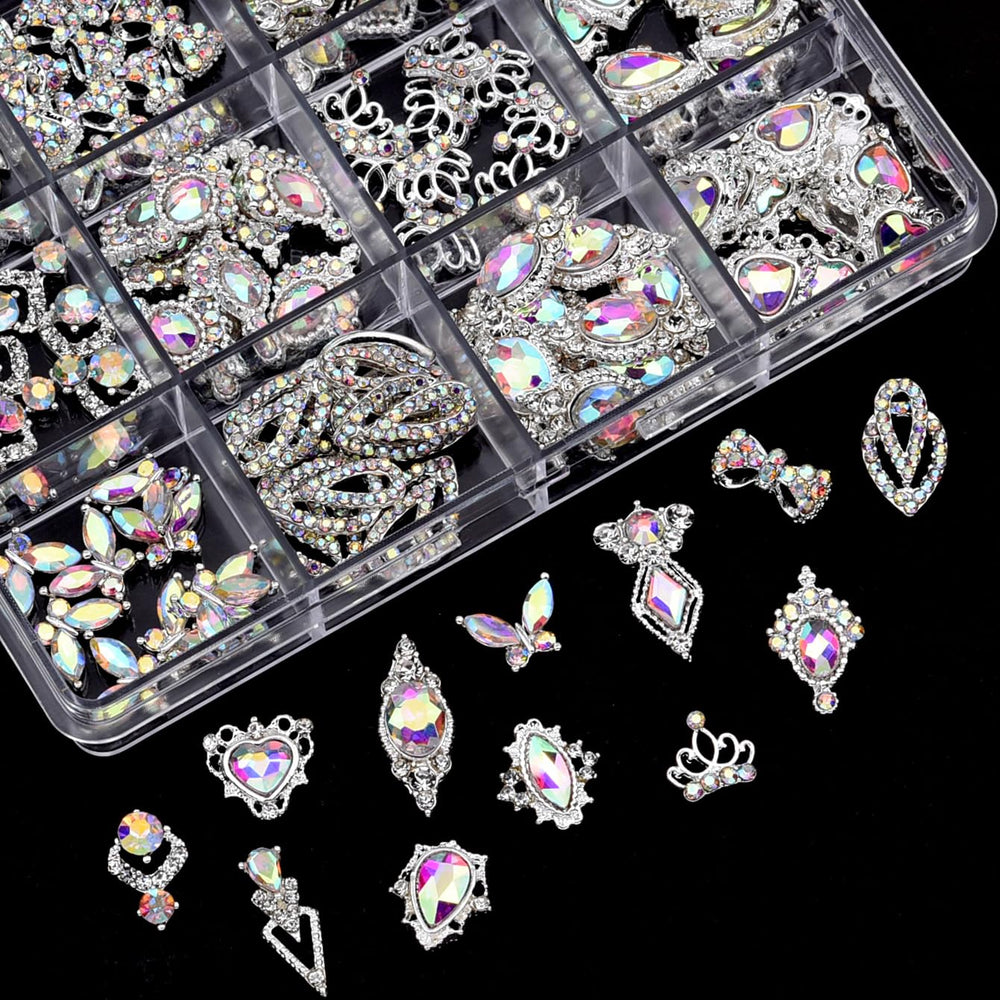 TEEKME crown-design rhinestones elevate elegant manicures and events