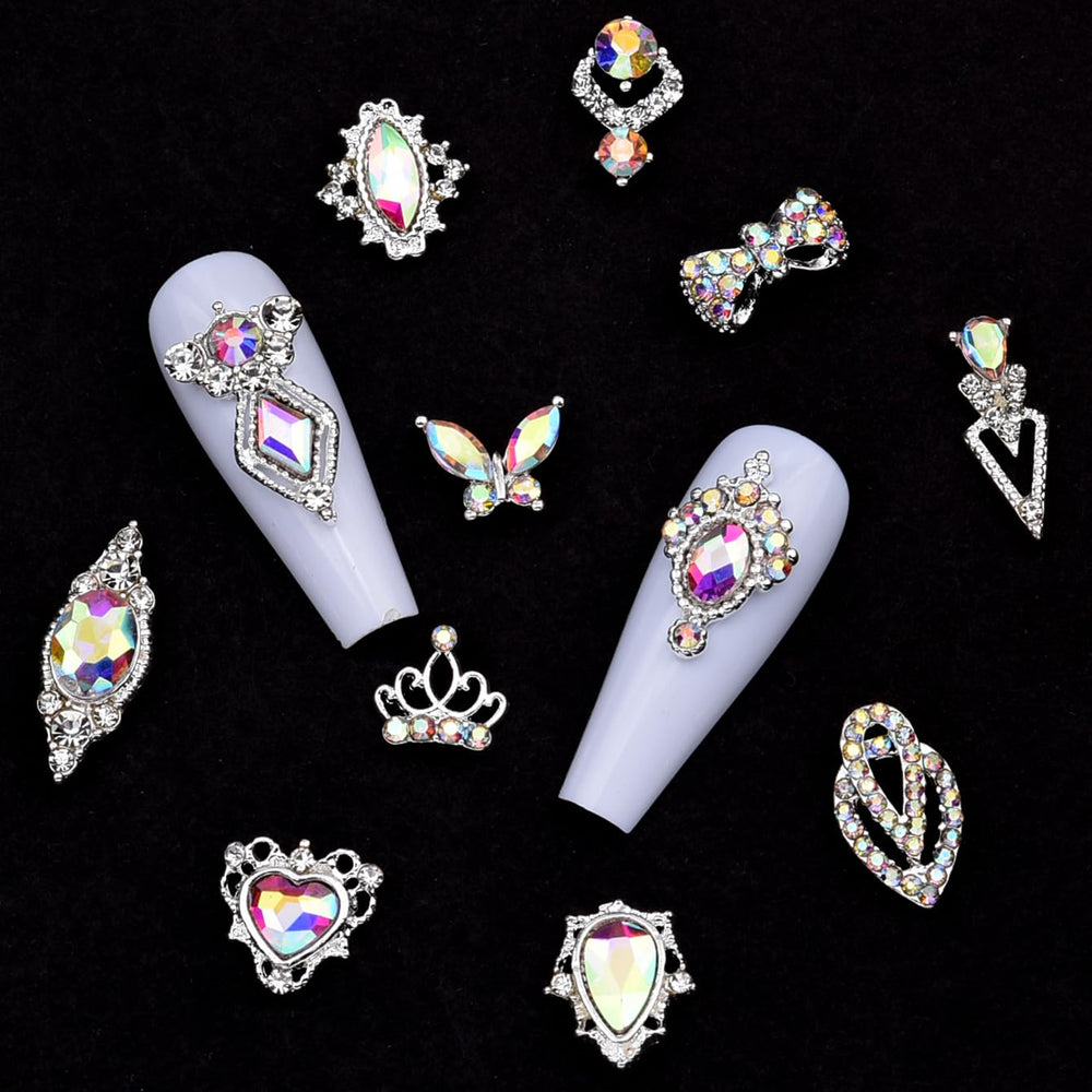 TEEKME heart-design rhinestones add romantic shine to nails and crafts