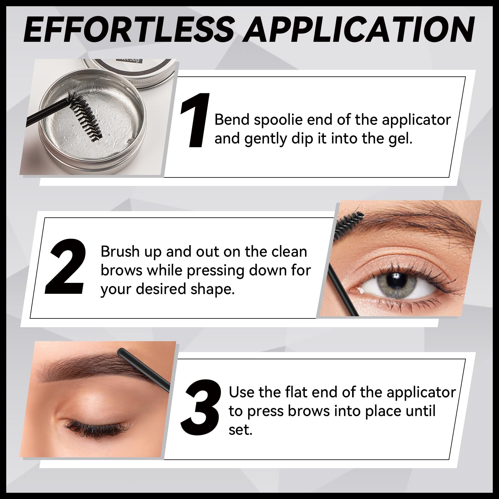 Teenanseen Eyebrow Gel easy application with precision brush.