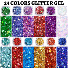 Teenitor glitter gel on the body creates reflective accents for festive outfits.