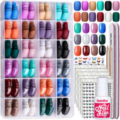 Teenitor 24-pack short press on nails kit for quick at-home manicures.