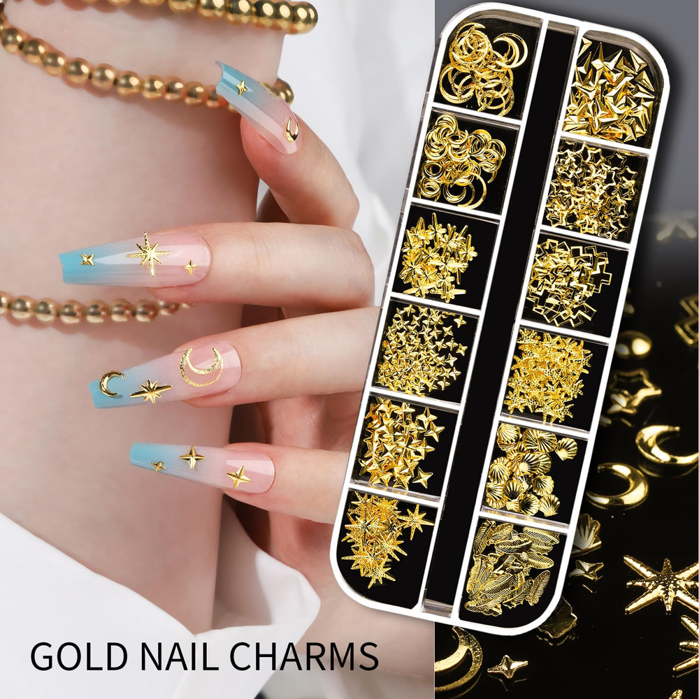 Teenitor AB/mixed nail gems add sparkle and color variety.