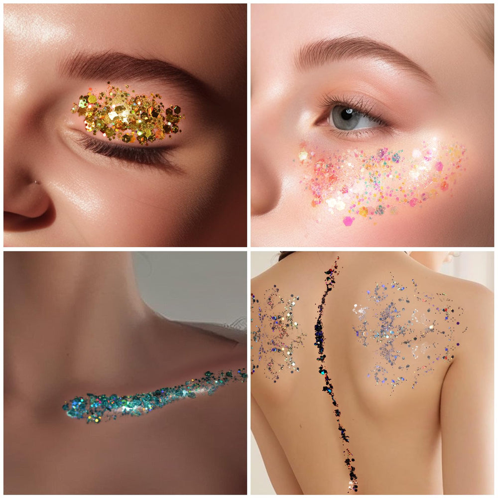 Teenitor cheek-collarbone glitter gel adds a soft, luminous glow