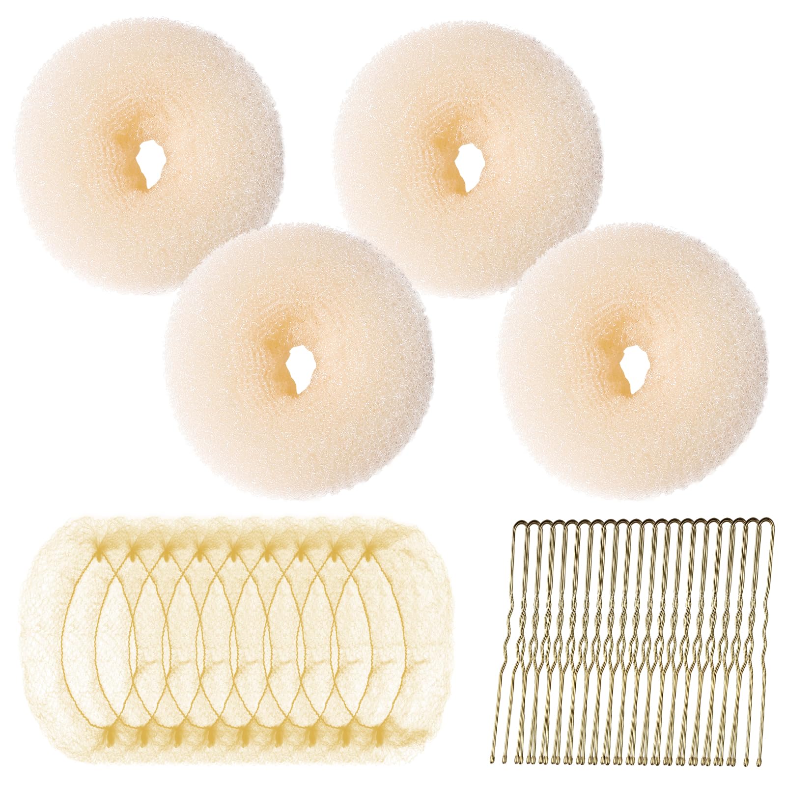 Teenitor hair bun maker kit donut bun medium enables quick, polished buns.