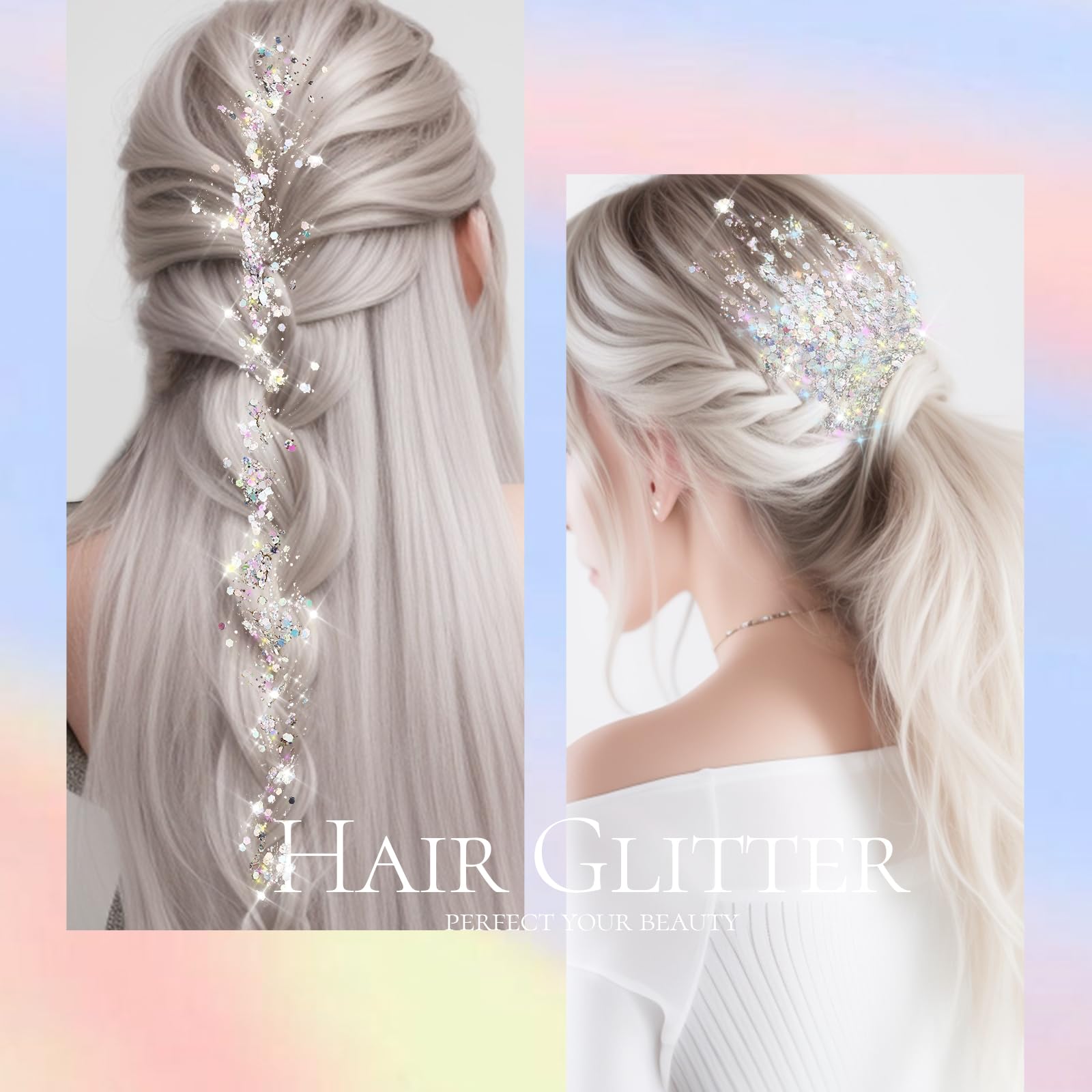 Easy removal with a wipe or water after a night of glittery fun.