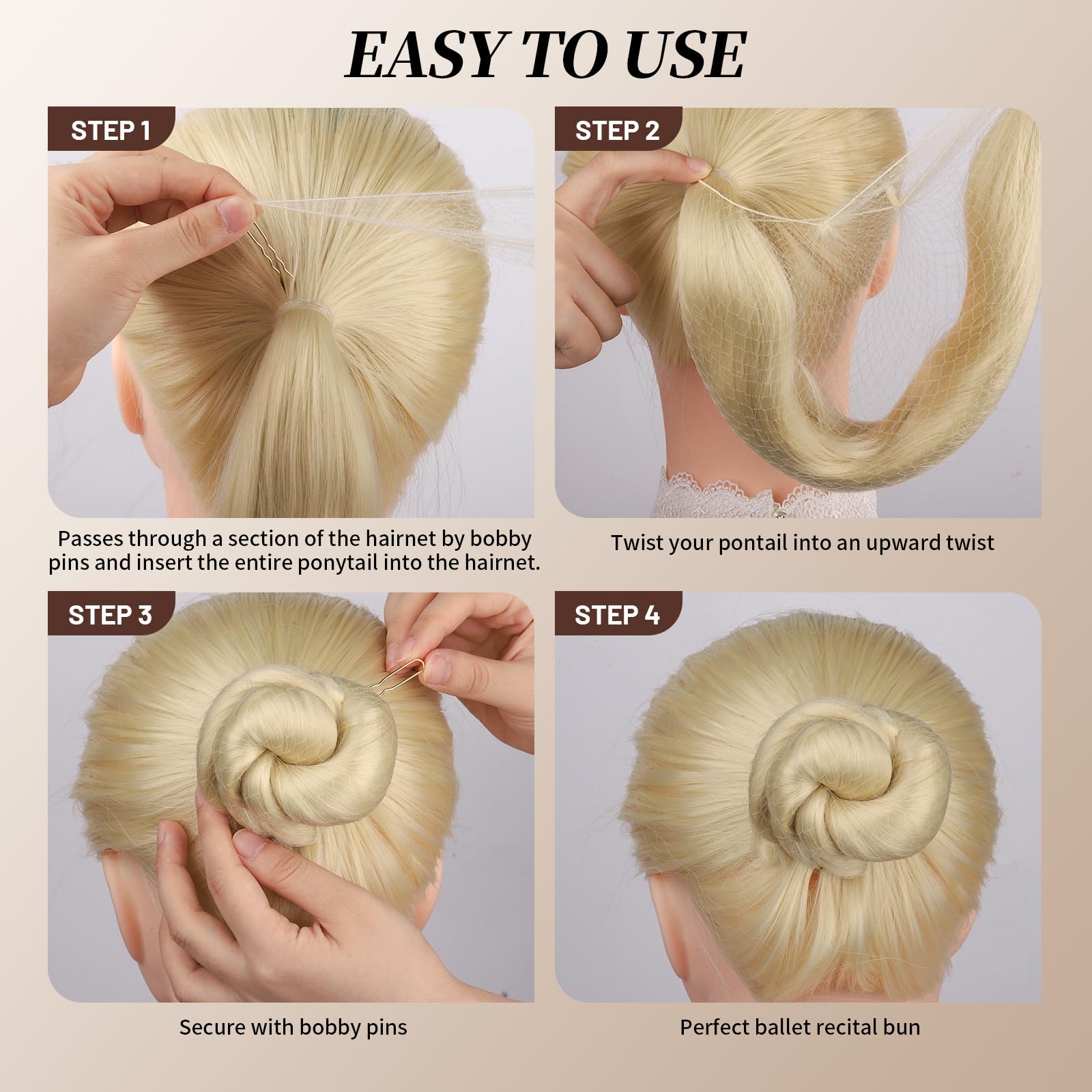 Teenitor elegant bun look suitable for dance, events, or daily wear.