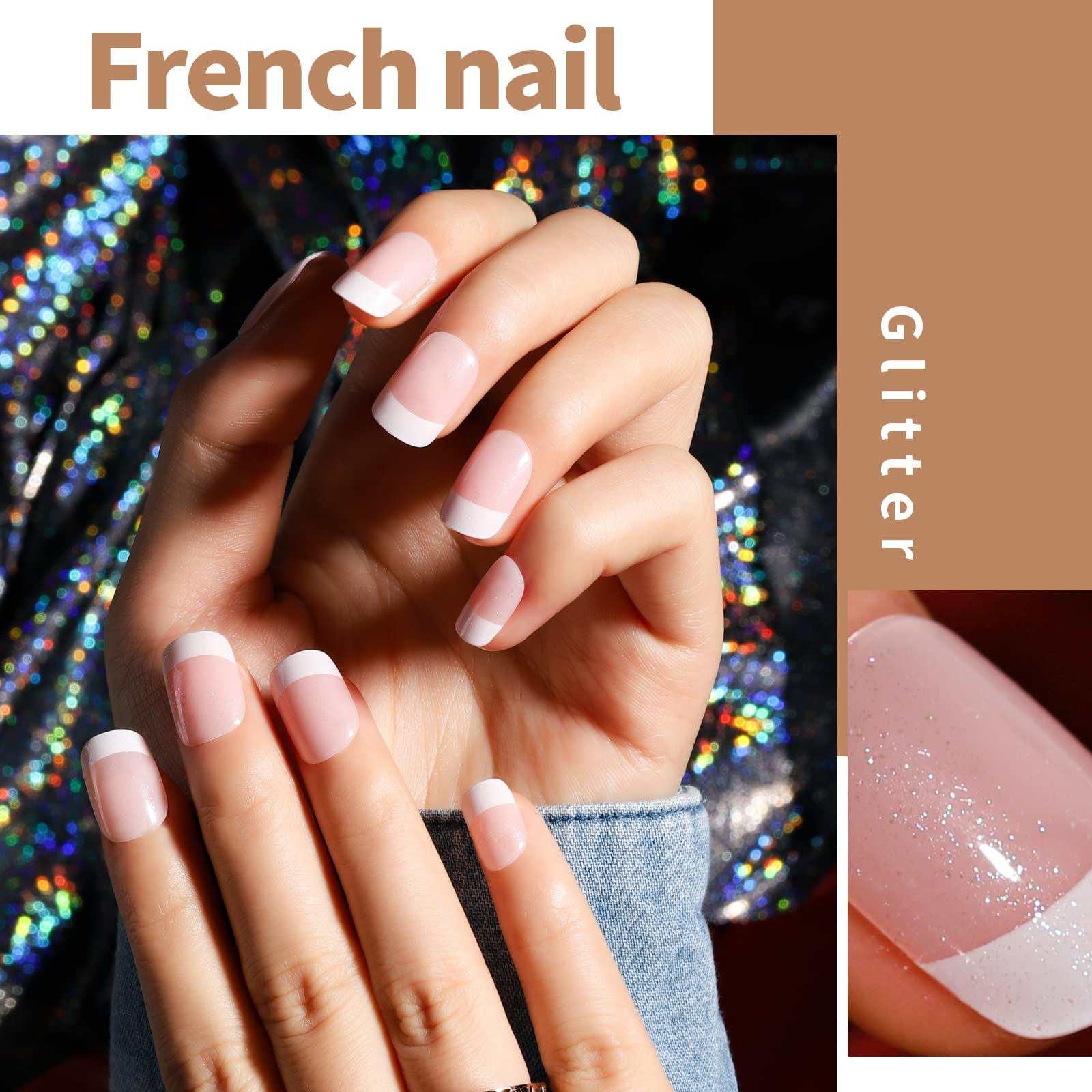 Teenitor French design nails for chic, salon-inspired at-home look.