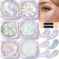 Teenitor clear white glitter gel bottle pour for easy festival makeup