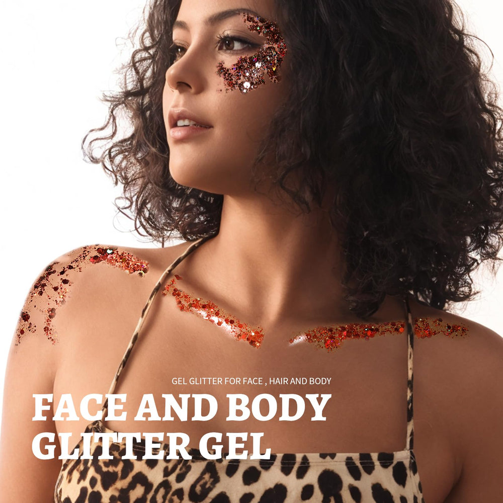 Teenitor glitter gel close up highlights vivid pigments and micro glitter particles.