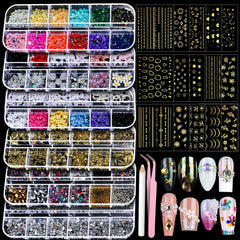 Teenitor gold nail stickers set for precise, elegant nail designs