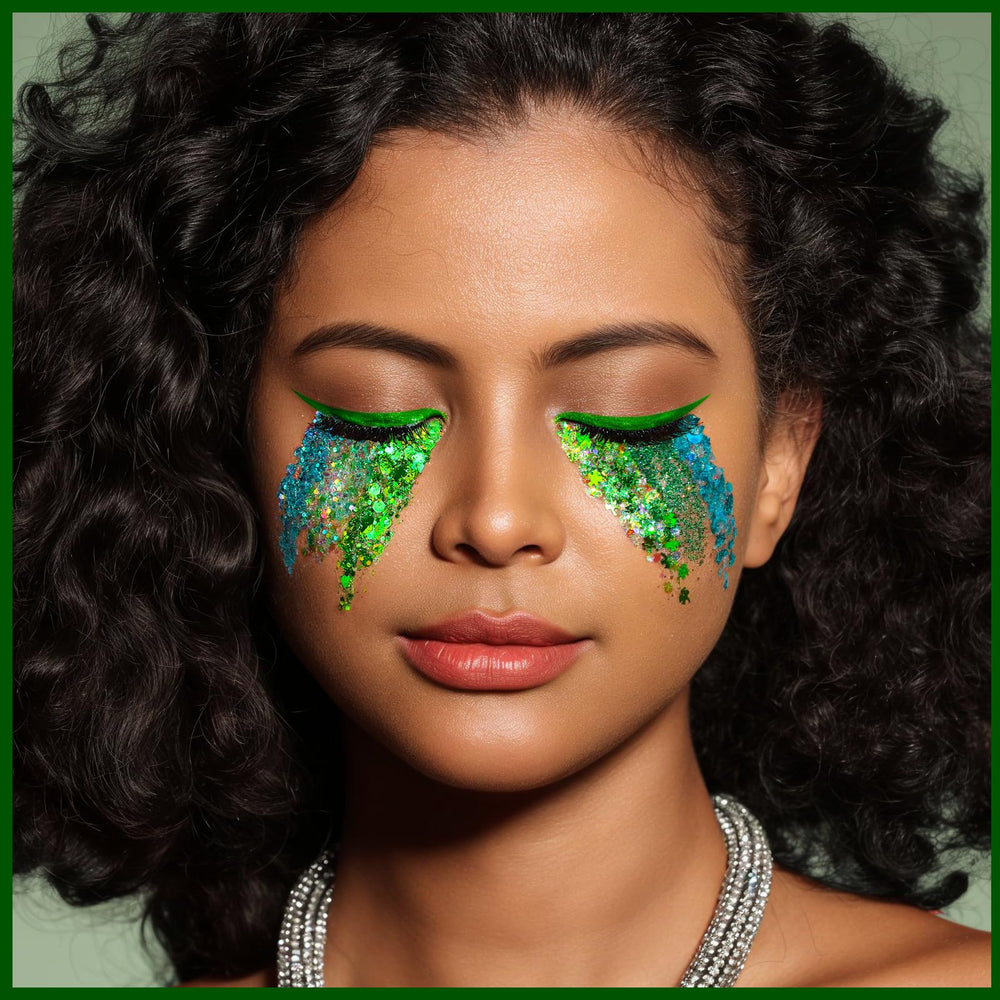 Teenitor green glitter gel removal easy with makeup wipe or soap and water