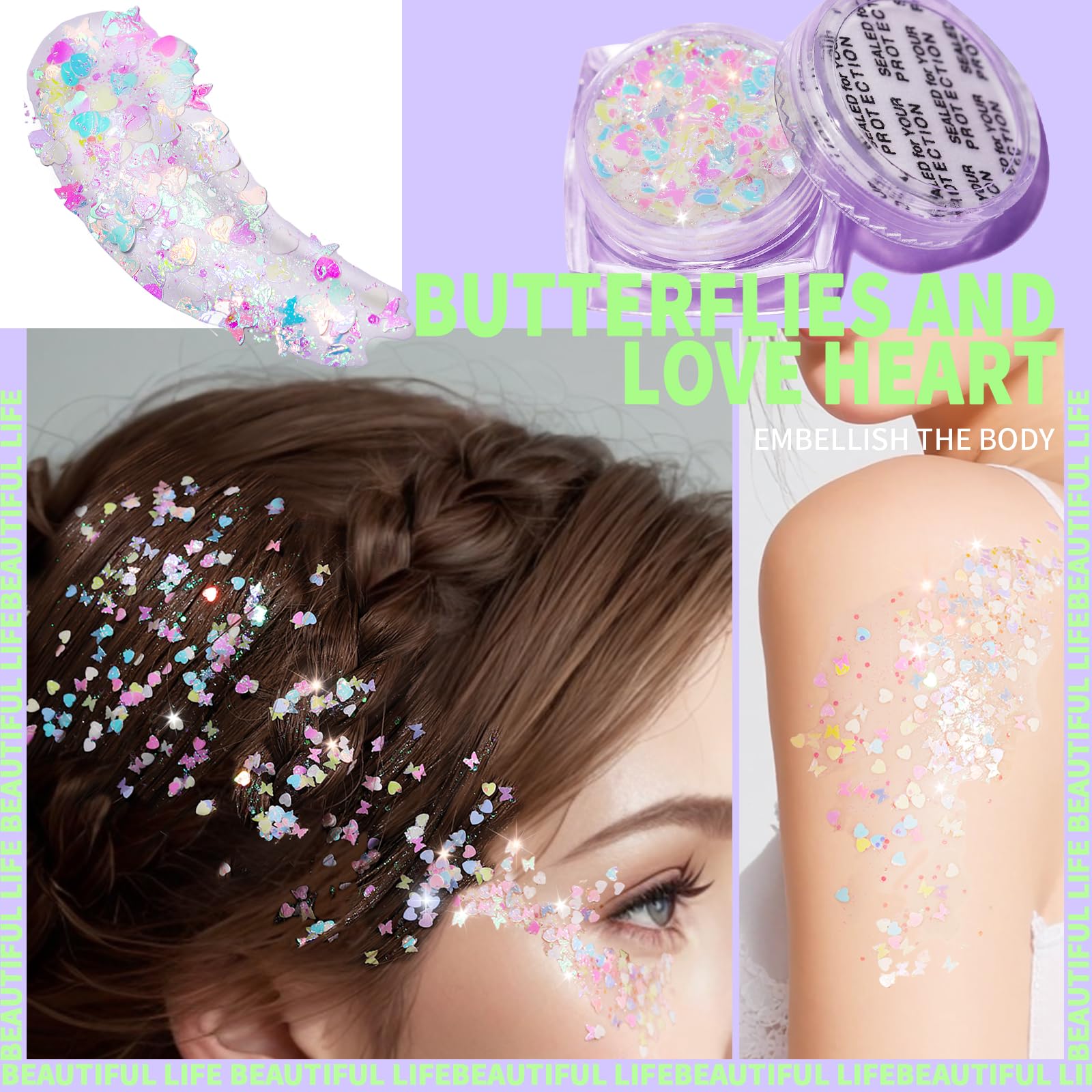 Teenitor hair glitter gel ready for secure, lightweight shine during performances