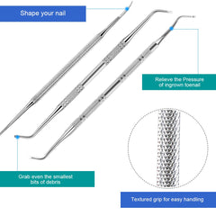 Teenitor straight ingrown-nail lifter enabling straight-edge access.