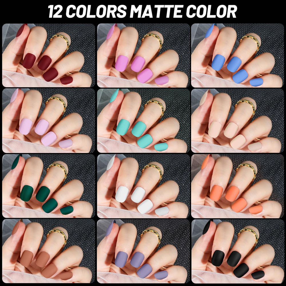 Teenitor matte nails 12-color set for durable, sophisticated finishes.
