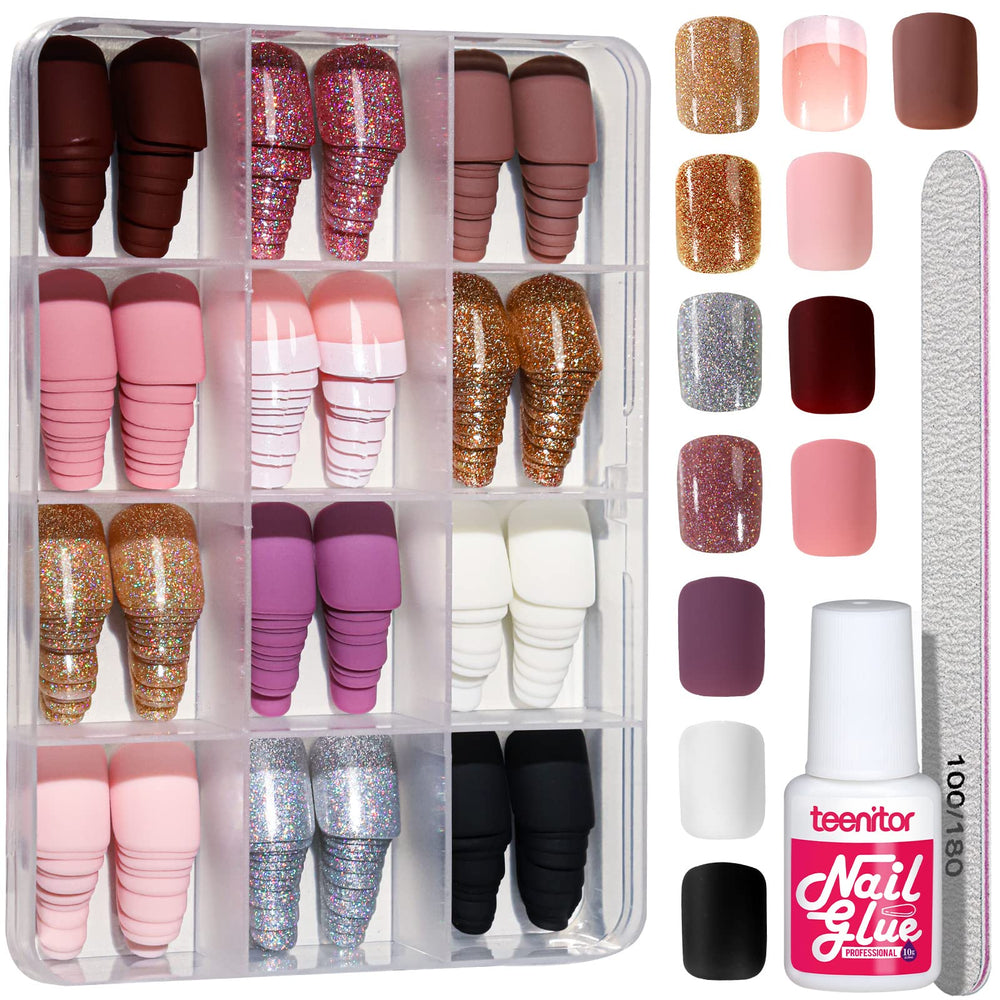 Teenitor matte solid nails collection offers versatile colors for any occasion.
