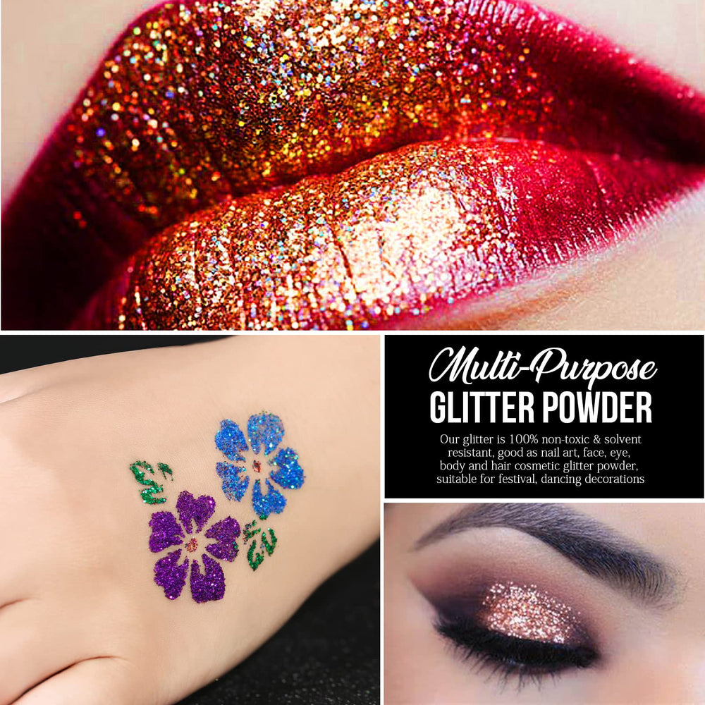 Teenitor nail art glitter for sparkling nails.