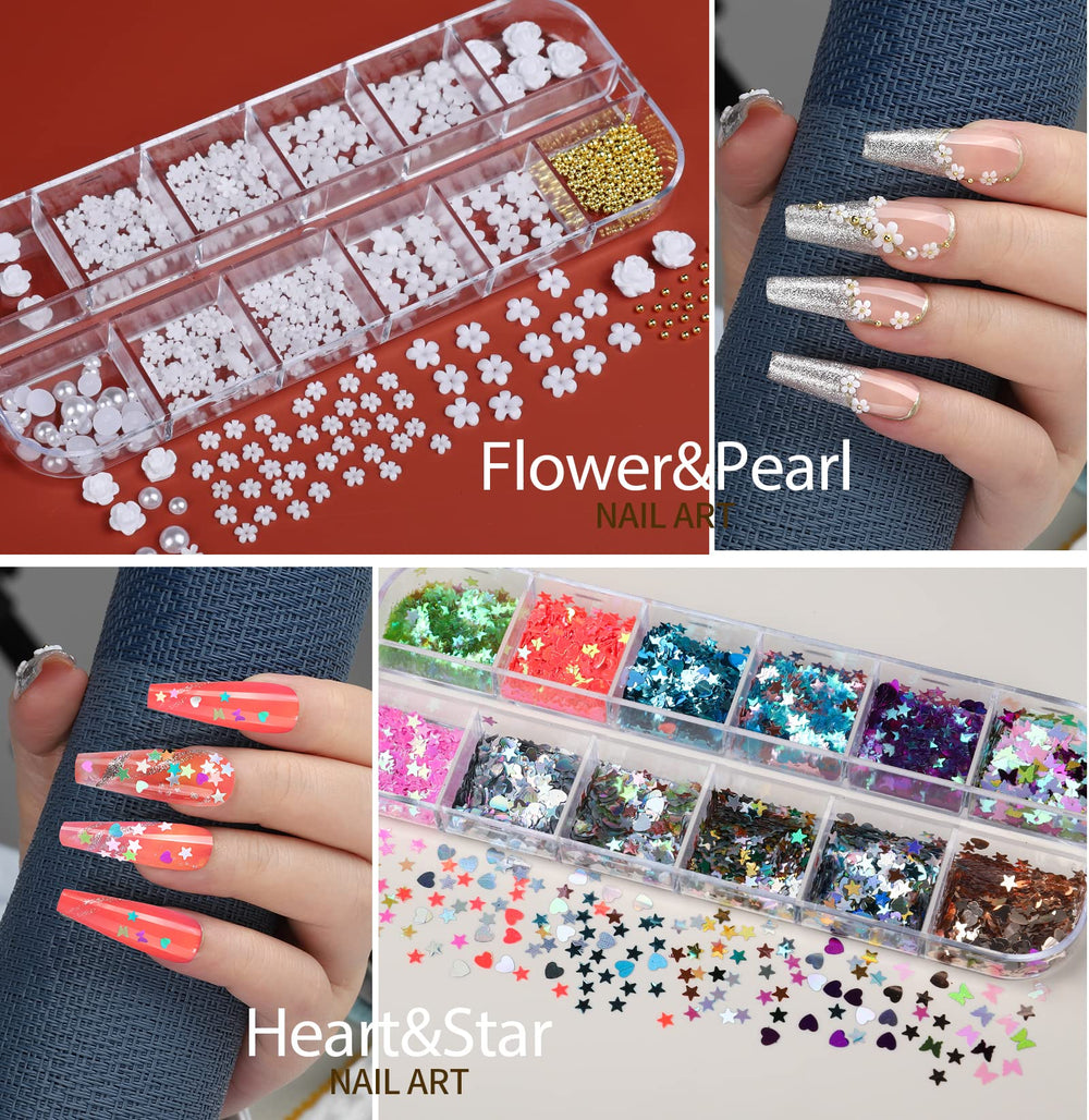 Teenitor nail art tweezers for precise pattern placement