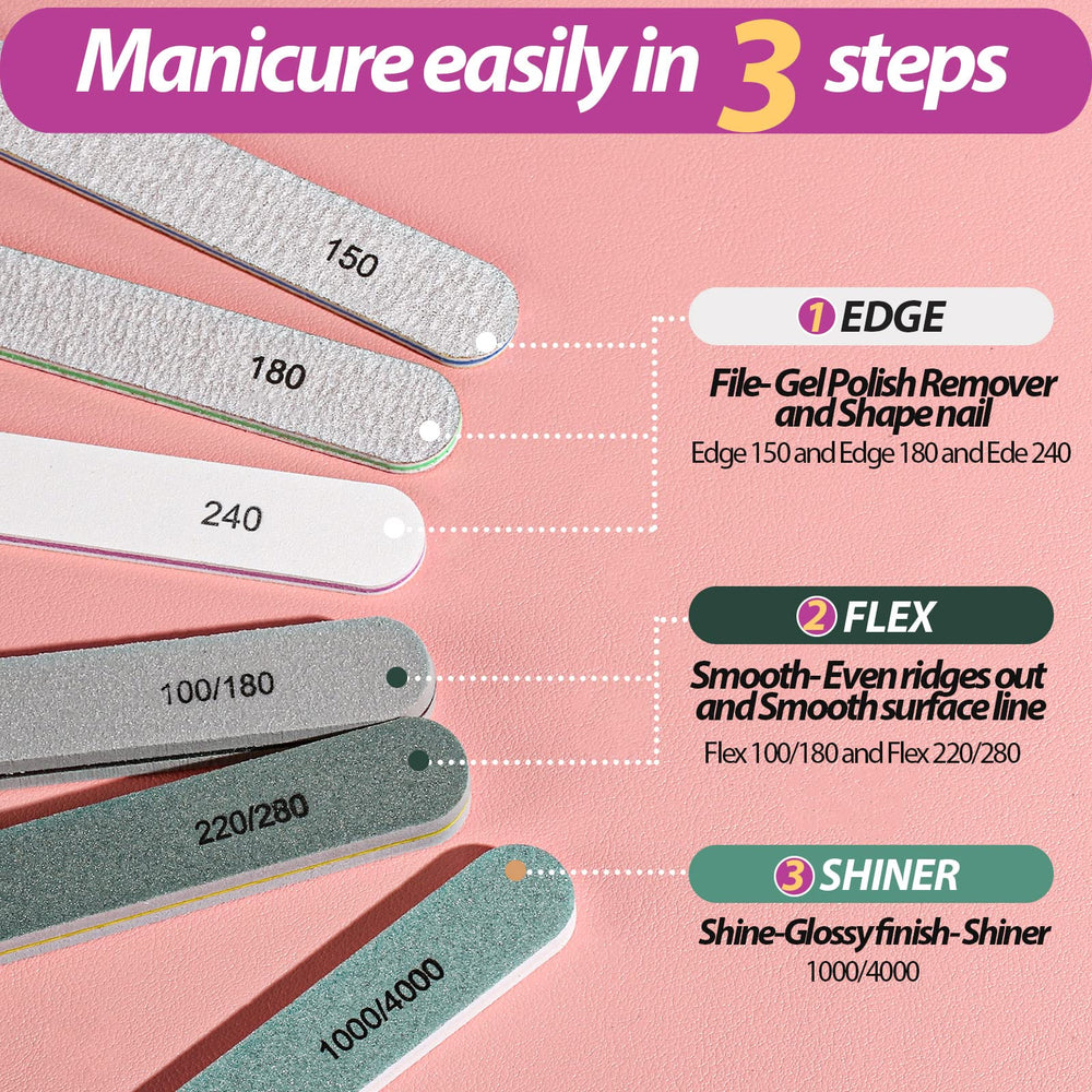 Teenitor buffer blocks in 100/180 and 220/280 grit for smoother ridges.