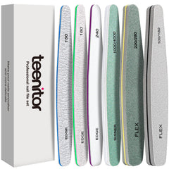 Teenitor nail file set collection for versatile shaping and smoothing nails at home.