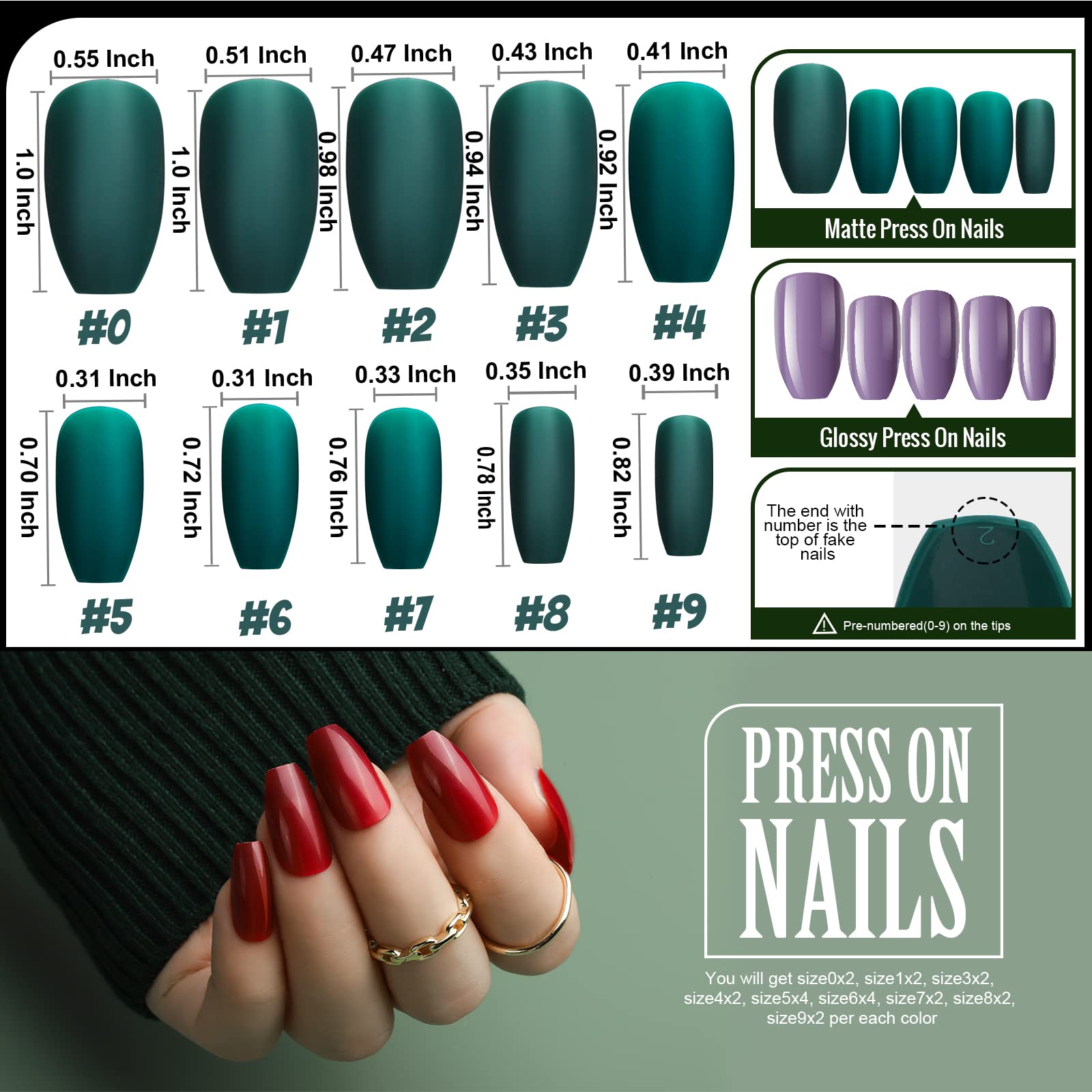 Teenitor 100/180 nail files included for edge smoothing.